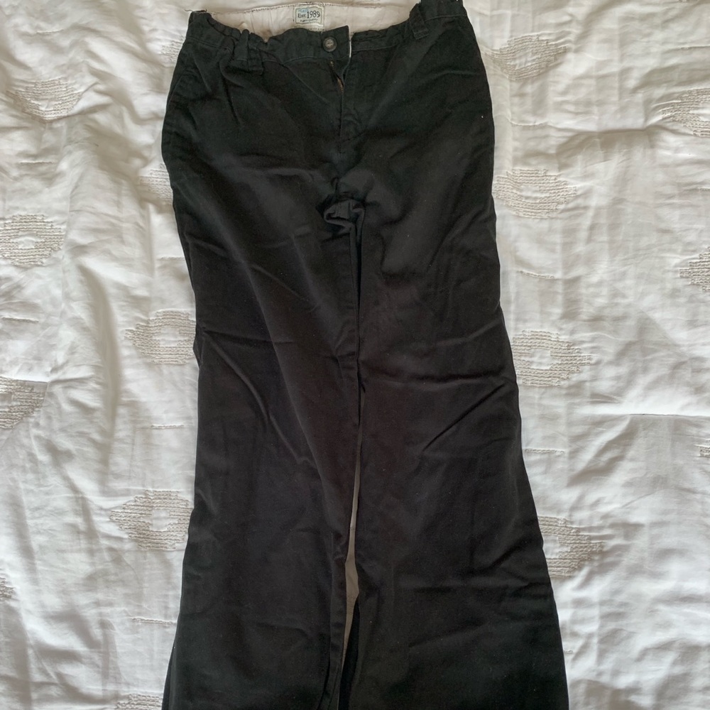 Black casual khakis. (Good condition)